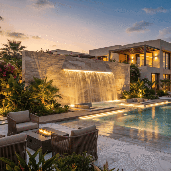 Outdoor Water Feature Ideas for Villas in Dubai