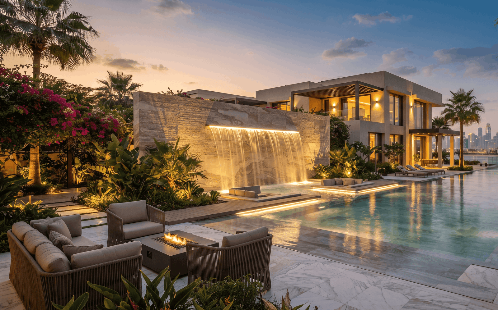 Outdoor Water Feature Ideas for Villas in Dubai
